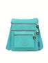 Mini Square Bag Nylon Patch Decor Multi Zip Casual