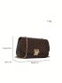 Geometric Pattern Square Bag Flap PU Fashionable