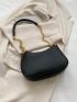 Black Hobo Bag PU Fashionable Chain Strap