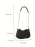 Black Hobo Bag PU Fashionable Chain Strap