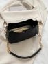 Black Hobo Bag PU Fashionable Chain Strap