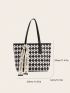 Medium Square Bag Colorblock Geometric & Cartoon Graphic