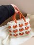 Two Tone Crochet Bag Heart Pattern Vacation