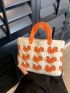 Two Tone Crochet Bag Heart Pattern Vacation