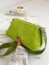 Medium Crossbody Bag Solid Color Polyester