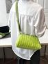 Medium Crossbody Bag Solid Color Polyester