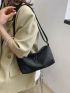 Medium Hobo Bag Solid Color Casual Style