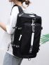 Black Classic Backpack Large Capacity Pocket Front Adjustable Strap