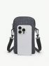 Letter Print Phone Wallet Adjustable Strap Portable For Daily
