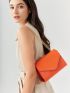 BIZwear Minimalist Square Bag Mini Flap Neon Orange