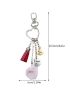 Letter Detail Heart & Tassel Decor Bag Charm Mother's Day Gift For Mom