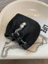 Mini Bucket Bag Rhinestone & Faux Pearl Decor Glamorous