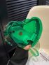 Mini Novelty Bag PVC Green Heart Design Fashionable