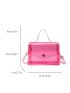 Small Flap Square Bag Clear PVC With Top Handle