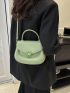 Minimalist Flap Saddle Bag Fashion Green