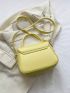 Minimalist Flap Square Bag Fashion Yellow