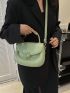 Minimalist Flap Saddle Bag Fashion Green