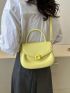 Minimalist Flap Square Bag Fashion Yellow