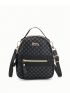 Adjustable Strap Women's Work Backpack, Zipper Commuter Bag