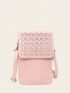 Mini Hollow Out Flap Crossbody Bag Fashion Pink