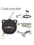 I IHAYNER Girls Fashion Backpack Mini Purse Backpack for Women Small Leather Backpack Purse for Teen Girls with Kitty Coin Purse