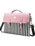 Computer Bag Laptop Bag for Women Cute Laptop Messenger Bag for Work College, Slim-Pink, 15.6-Inch