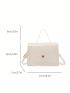 Small Square Bag White Flap Top Handle For Daily