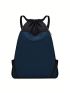 Oversized Drawstring Design Fashion Backpack Colorblock