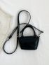 Mini Square Bag Solid Color Double Handle