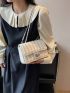 Mini Quilted Pattern Chain Square Bag Fashion White