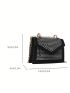 Mini Square Bag Studded Decor Chain Strap Punk Style