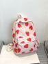 Cherry Graphic Classic Backpack Medium Zipper Preppy