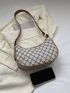 Geometric Pattern Hobo Bag Vintage And Versatile Shoulder Bag