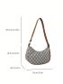 Geometric Pattern Hobo Bag Vintage And Versatile Shoulder Bag