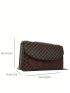 Geometric Pattern Square Bag Small Flap Vintage