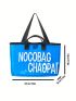 Letter Graphic Beach Bag Large Capacity PVC Funky