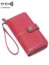 Letter Graphic Snap Button Long Wallet