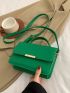 Mini Snakeskin Print Square Bag Green Fashionable Flap Top Handle