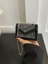 Mini Square Bag Studded Decor Black Punk