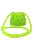 Mini Crossbody Bag Green Beaded ABS Fashionable