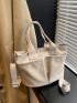 Minimalist Double Handle Square Bag Casual White