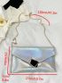Snakeskin Embossed Envelope Bag PU Holographic Funky