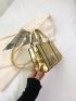 Mini Square Bag Crocodile Print Double Handle Fashionable