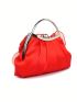 Glamorous Novelty Bag Flower Decor Kiss Lock Satin