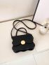 Mini Novelty Bag Solid Color Flap Adjustable Strap Fashionable