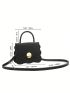 Mini Novelty Bag Solid Color Flap Adjustable Strap Fashionable