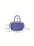 Mini Letter Graphic Chain Satchel Bag Fashion Purple