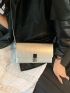 Metallic Flap Square Bag Funky Silver