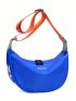 Letter Graphic Hobo Bag Fashion Blue