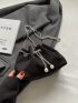 Mini Faux Pearl Decor Bucket Bag Fashion Black